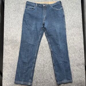 Duluth Trading Co Jeans Mens 40x34 Dark Blue Flex Ballroom Straight Leg Denim